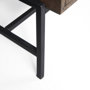 69293 - Arelius 70L x 18.75W x 32H Medium Brown, Black Metal Base w/ 4 Glass Door Cabinets Sideboard