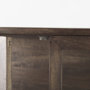 69299 - Arelius 36L x 18.75W x 63H Medium Brown Wood W/ Black Metal Base Display Cabinet