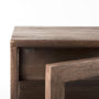 69302 - Arelius 20L x 18W x 26H  Medium Brown Wood W/ Black Metal Frame End/Side Table 