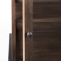 69302 - Arelius 20L x 18W x 26H  Medium Brown Wood W/ Black Metal Frame End/Side Table 