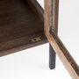 69302 - Arelius 20L x 18W x 26H  Medium Brown Wood W/ Black Metal Frame End/Side Table 