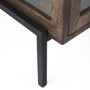 69302 - Arelius 20L x 18W x 26H  Medium Brown Wood W/ Black Metal Frame End/Side Table 