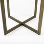69177-AB - Faye I 48L x 48W x 30H Beige Finished Wood W/Gold Metal Base Square Dining Table