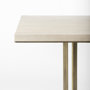 69177-AB - Faye I 48L x 48W x 30H Beige Finished Wood W/Gold Metal Base Square Dining Table