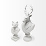 57900 - Murray 13H White Painted Resin Fox in a Suit Bust