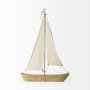 68692 - Tartane Large 22L x 2W Brown/Cream Nautical Inspired Sailboat