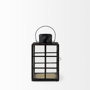 68831 - Gamfield  6.1L x 6.1W x 10.6H Small Black Metal and Glass Lantern