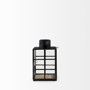 68831 - Gamfield  6.1L x 6.1W x 10.6H Small Black Metal and Glass Lantern
