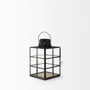 68831 - Gamfield  6.1L x 6.1W x 10.6H Small Black Metal and Glass Lantern