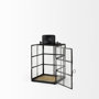 68831 - Gamfield  6.1L x 6.1W x 10.6H Small Black Metal and Glass Lantern
