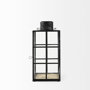 68832 - Gamfield 6.1L x 6.1W x 13.4H Medium Black Metal and Glass Lantern