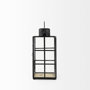 68832 - Gamfield 6.1L x 6.1W x 13.4H Medium Black Metal and Glass Lantern
