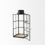 68832 - Gamfield 6.1L x 6.1W x 13.4H Medium Black Metal and Glass Lantern