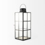 68833 - Gamfield 6.1L x 6.1W x 16.7H Large Black Metal and Glass Lantern