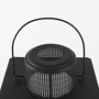 68833 - Gamfield 6.1L x 6.1W x 16.7H Large Black Metal and Glass Lantern