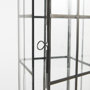 68833 - Gamfield 6.1L x 6.1W x 16.7H Large Black Metal and Glass Lantern