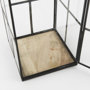 68833 - Gamfield 6.1L x 6.1W x 16.7H Large Black Metal and Glass Lantern
