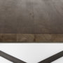 69181 - Faye 34L x 34W x 17H Medium Brown Wood W/Antique Nickel Metal Base Square Coffee Table