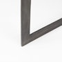 69181 - Faye 34L x 34W x 17H Medium Brown Wood W/Antique Nickel Metal Base Square Coffee Table