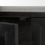 69210 - Arelius 36L x 18.75W x 63H Black-Brown Wood W/ Black Metal Base Display Cabinet