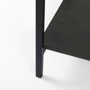 69210 - Arelius 36L x 18.75W x 63H Black-Brown Wood W/ Black Metal Base Display Cabinet