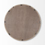 69234 - Gambit 46" Round Light Brown Wood Frame Wall Mirror