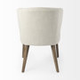 69398 - Niles 20" Seat Height Cream Fabric Seat W/ Medium Brown Wooden Legs Wingback  Dining Chair