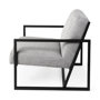 69453 - Armelle Gray Fabric Seat W/Black Metal Frame Accent Chair