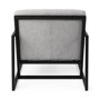 69453 - Armelle Gray Fabric Seat W/Black Metal Frame Accent Chair