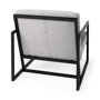 69453 - Armelle Gray Fabric Seat W/Black Metal Frame Accent Chair