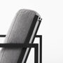 69453 - Armelle Gray Fabric Seat W/Black Metal Frame Accent Chair