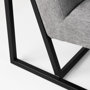 69453 - Armelle Gray Fabric Seat W/Black Metal Frame Accent Chair