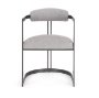 69454 - Hollyfield II Gray Fabric Seat W/ Gray Iron Frame Dining Chair
