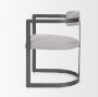 69454 - Hollyfield II Gray Fabric Seat W/ Gray Iron Frame Dining Chair