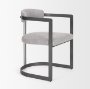 69454 - Hollyfield II Gray Fabric Seat W/ Gray Iron Frame Dining Chair