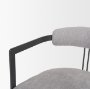 69454 - Hollyfield II Gray Fabric Seat W/ Gray Iron Frame Dining Chair
