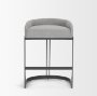 69455 - Hollyfield II Gray Fabric Seat W/ Gray Metal Base Counter Stool