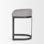 69455 - Hollyfield II Gray Fabric Seat W/ Gray Metal Base Counter Stool