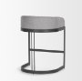 69455 - Hollyfield II Gray Fabric Seat W/ Gray Metal Base Counter Stool