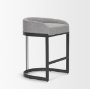 69455 - Hollyfield II Gray Fabric Seat W/ Gray Metal Base Counter Stool