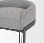 69455 - Hollyfield II Gray Fabric Seat W/ Gray Metal Base Counter Stool