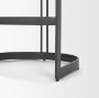 69455 - Hollyfield II Gray Fabric Seat W/ Gray Metal Base Counter Stool