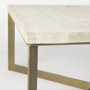69180 - Faye 34L x 34W x 17H Beige Finished Wood W/Gold Metal Base Square Coffee Table