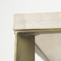 69180 - Faye 34L x 34W x 17H Beige Finished Wood W/Gold Metal Base Square Coffee Table