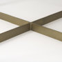 69180 - Faye 34L x 34W x 17H Beige Finished Wood W/Gold Metal Base Square Coffee Table