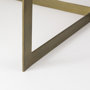 69180 - Faye 34L x 34W x 17H Beige Finished Wood W/Gold Metal Base Square Coffee Table