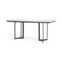 68848-AB - Tanner I 71L x 35W Rectangular White Marble W/ Metal Base Dining Table