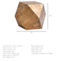 50252 - Exagoni 26" x 18.5" Hexagonal Brass Plated Hexagonal End/Side Table 