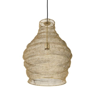 69239 - Halycon 16.0L x 16.0W x 20.0H Gold Mesh and Iron Pendant Light