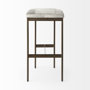 69385 - Millie 30H Hair-on-hide Seat W/ Gold Frame Bar Stool